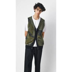 Common Market The Henrik Vest Mohair Green Black White Medium